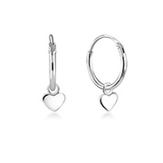 925 Sterling silver hoop with hanging.