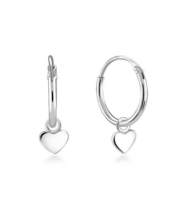 925 Sterling silver hoop with hanging.