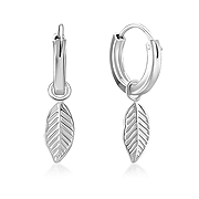 925 Sterling silver hoop with hanging.