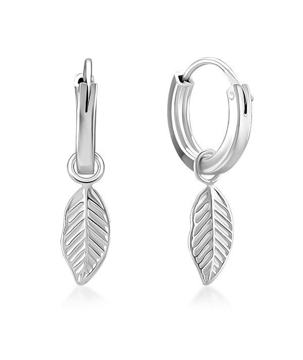 925 Sterling silver hoop with hanging.