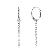 925 Sterling silver hoop with hanging.
