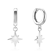 925 Sterling silver hoop with hanging.