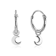 925 Sterling silver hoop with hanging.