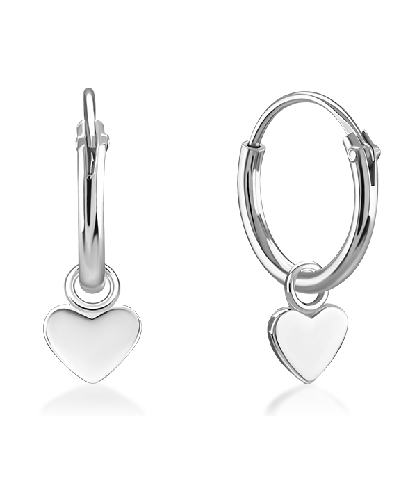 925 Sterling silver hoop with hanging.