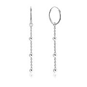 925 Sterling silver hoop with hanging.