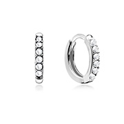 925 Sterling silver hoop with hanging.
