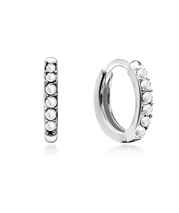 925 Sterling silver hoop with hanging.