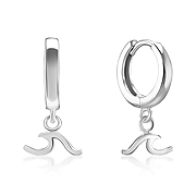 925 Sterling silver hoop with hanging.