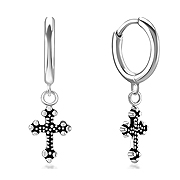 925 Sterling silver hoop with hanging.