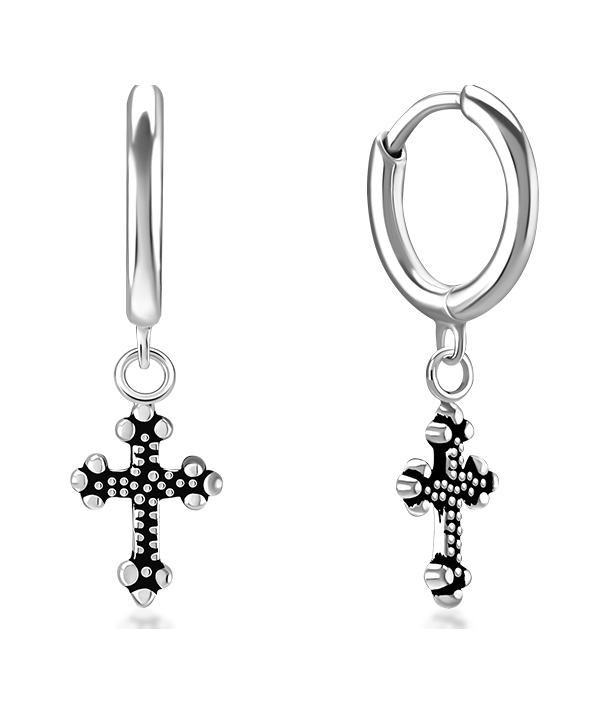 925 Sterling silver hoop with hanging.