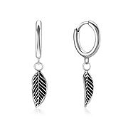 925 Sterling silver hoop with hanging.