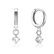 925 Sterling silver hoop with hanging.