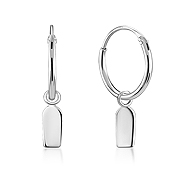 925 Sterling silver hoop with hanging.