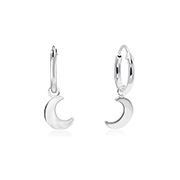 925 Sterling silver hoop with hanging.