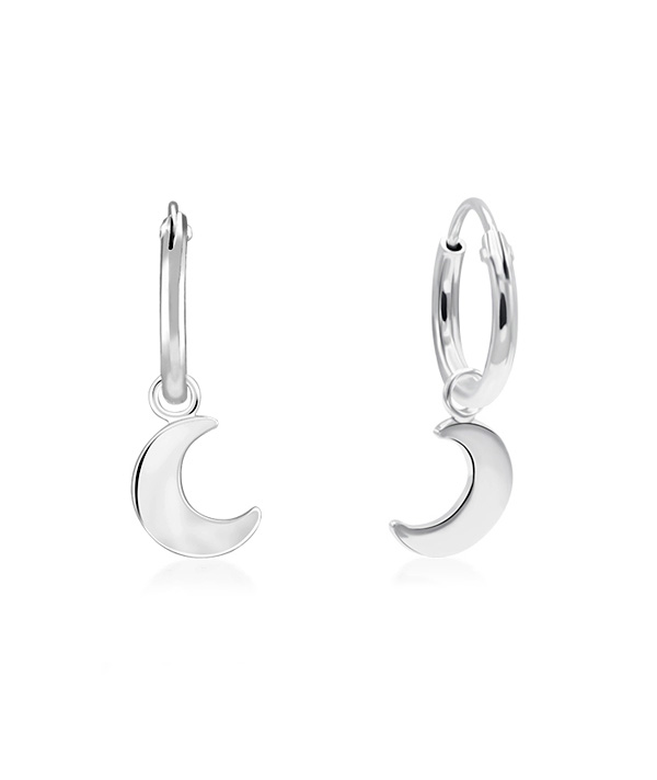 925 Sterling silver hoop with hanging.