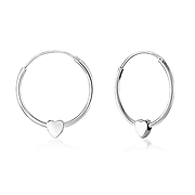 925 Sterling silver hoop with hanging.