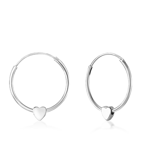 925 Sterling silver hoop with hanging.
