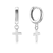 925 Sterling silver hoop with hanging.