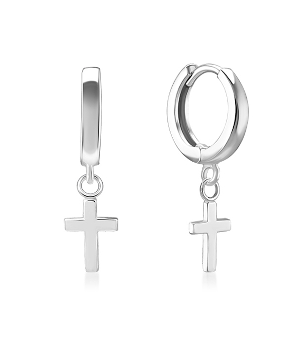 925 Sterling silver hoop with hanging.