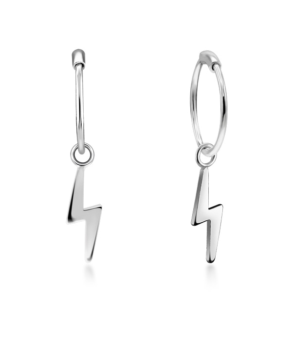 925 Sterling silver hoop with hanging.