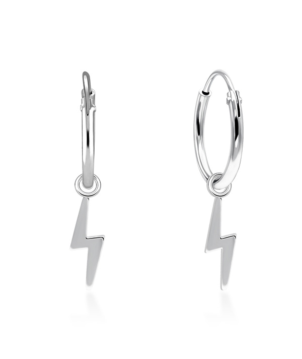 925 Sterling silver hoop with hanging.