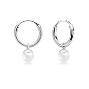 925 Sterling silver hoop with hanging.