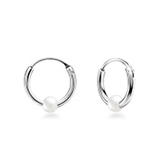 925 Sterling silver hoop with hanging.