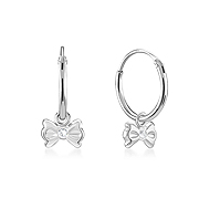 925 Sterling silver hoop with hanging.