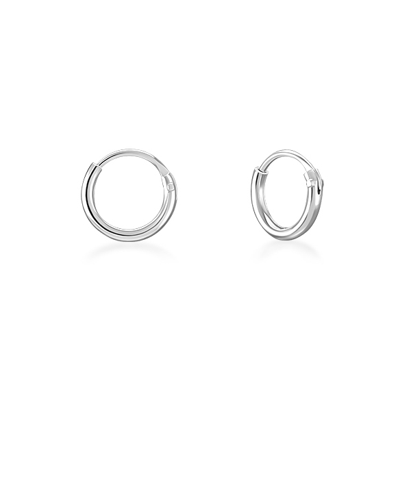 8 x 1.2 mm. 925 Sterling silver hoop.