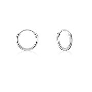 10 x 1.2 mm. 925 Sterling silver hoop.