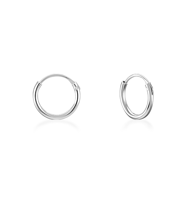 10 x 1.2 mm. 925 Sterling silver hoop.