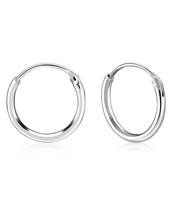 12 x 1.2 mm. 925 Sterling silver hoop.