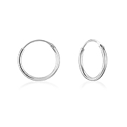 14 x 1.2 mm. 925 Sterling silver hoop.