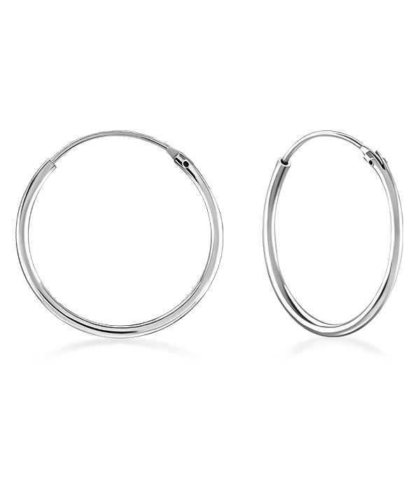 20 x 1.2 mm. 925 Sterling silver hoop.