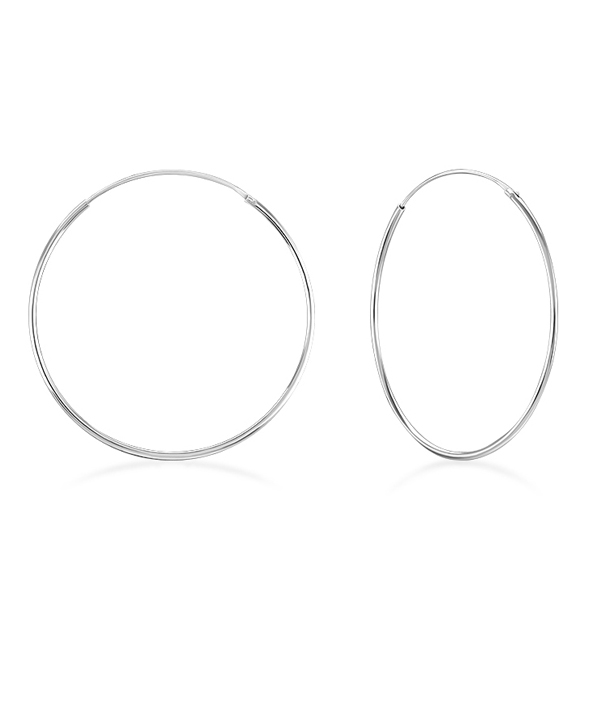 30 x 1.2 mm. 925 Sterling silver hoop.