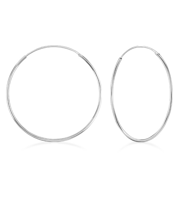 40 x 1.2 mm. 925 Sterling silver hoop.