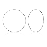 50 x 1.2 mm. 925 Sterling silver hoop.