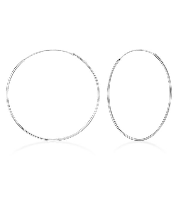 50 x 1.2 mm. 925 Sterling silver hoop.