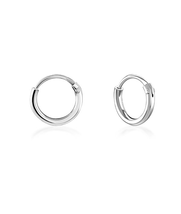 10 x 2 mm. 925 Sterling silver hoop.
