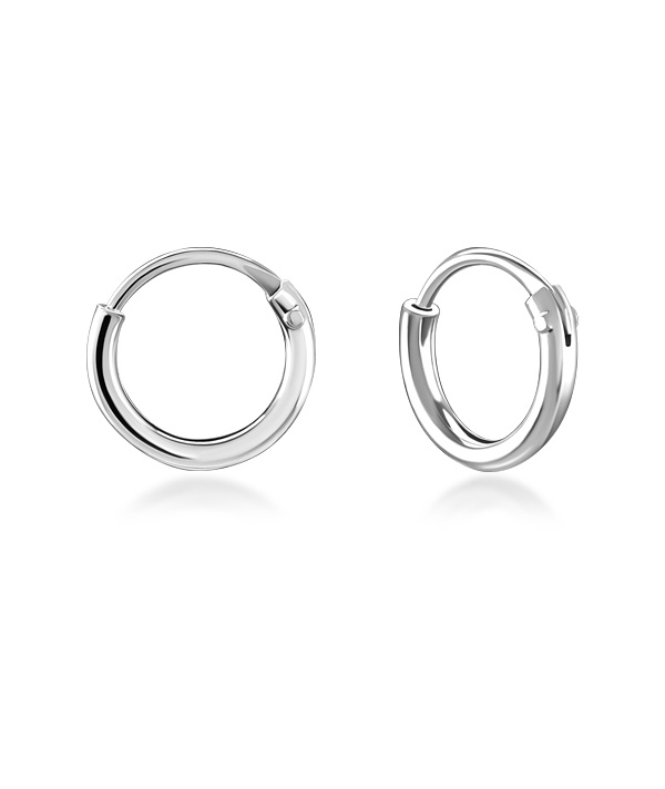 12 x 2 mm. 925 Sterling silver hoop.
