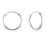 16 x 2 mm. 925 Sterling silver hoop.