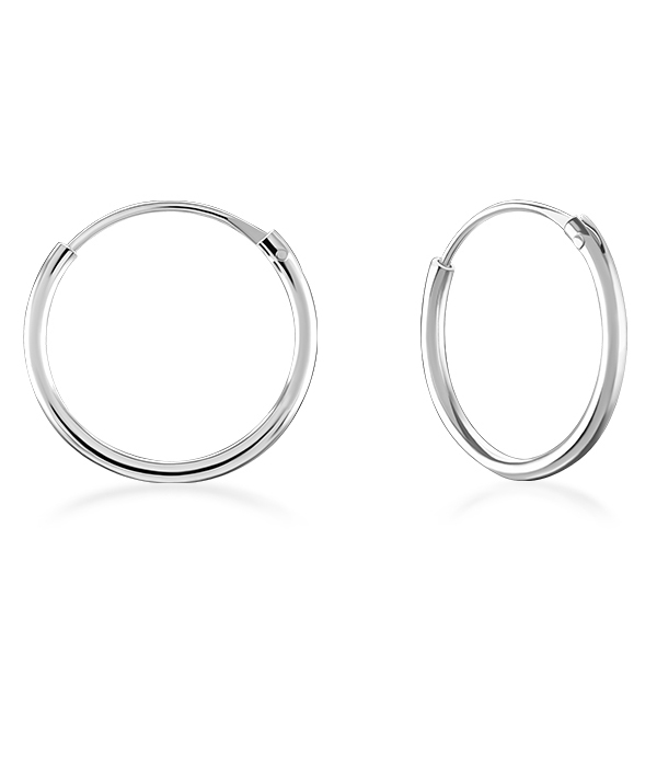 16 x 2 mm. 925 Sterling silver hoop.