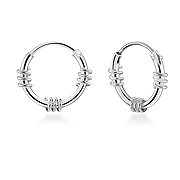 925 Sterling silver hoop.