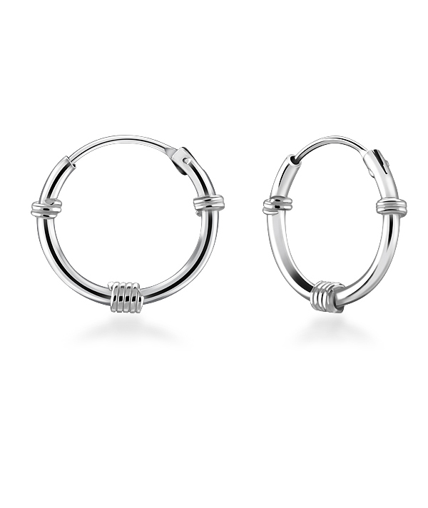 925 Sterling silver hoop.