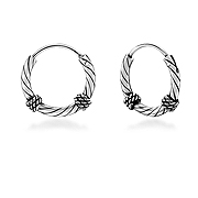 925 Sterling silver hoop.