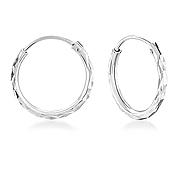925 Sterling silver hoop.