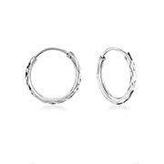925 Sterling silver hoop.