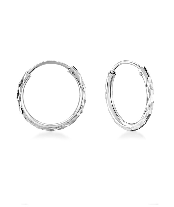 925 Sterling silver hoop.