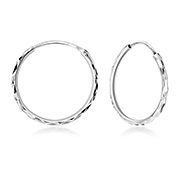 925 Sterling silver hoop.