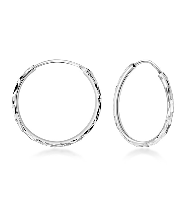 925 Sterling silver hoop.